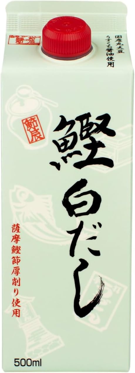 節辰商店 出汁 だし 鰹 白だし 500ml 無添加 化学調味料 保存料 酵母エキス 不使用 白だし 無添加白だし うどん そば 味噌汁 みそ汁 雑煮 おでん 鍋 茶碗蒸し 煮物