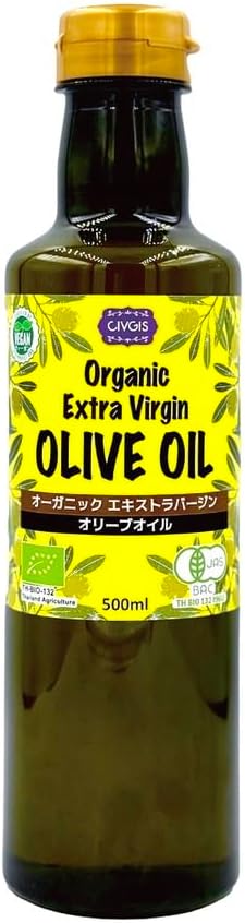 オーガニック エキストラバージン オリーブオイル 500ml 【ビター＆テイスティー】 スペイン産 有機 無添加 低温圧搾 遮光ペットボトル Organic Extra Virgin Olive Oil 500ml （500ml X 1本）
